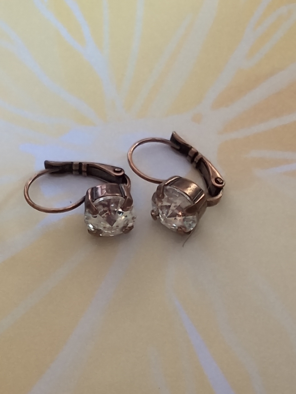 Swarovski  Crystal Drop Earrings in Rose Gold Tone